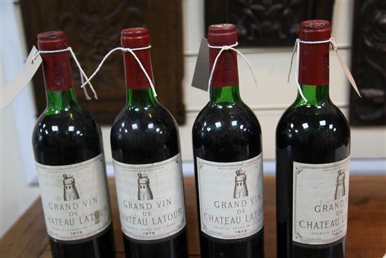 Twelve bottles of Chateau Latour, 1975.